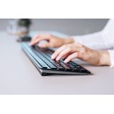 CHERRY KW 9100 SLIM toetsenbord RF draadloos + Bluetooth QWERTY Engels Zwart