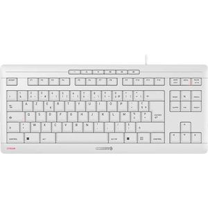 CHERRY STREAM KEYBOARD TKL toetsenbord Universeel USB AZERTY Frans Wit