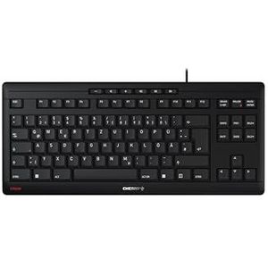 Cherry Stream Keyboard TKL, QWERTZ-toetsenbord, bedraad toetsenbord, blauwe engel, SX-mechanisme, stille slag, zwart