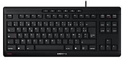 CHERRY STREAM KEYBOARD TKL toetsenbord Universeel USB AZERTY Frans Zwart