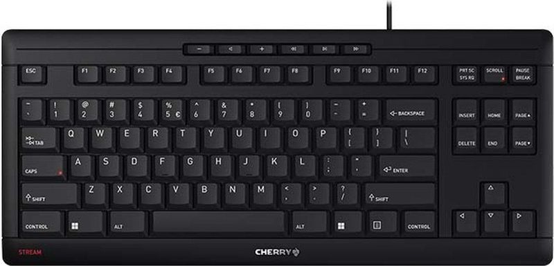CHERRY STREAM KEYBOARD TKL toetsenbord Universeel USB QWERTY Engels Zwart