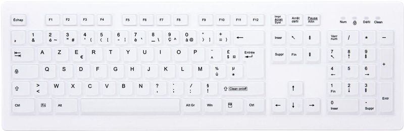 CHERRY AK-C8100F-FU1-W/FR toetsenbord RF Draadloos AZERTY Frans Wit