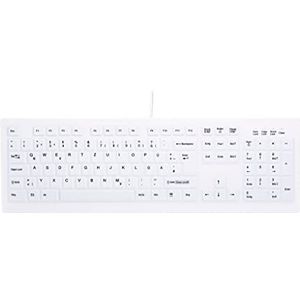 CHERRY AK-C8100F-FUS-W/GE Draadloos RF Toetsenbord QWERTY Duits Wit (DE, Draadloze), Toetsenbord, Wit