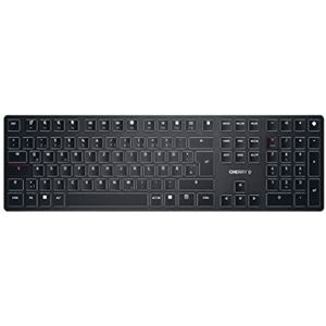 CHERRY KW X ULP, Ultra Flat Mechanical High-End Keyboard, Duitse indeling (QWERTZ), draadloos Multi-Device Keyboard voor maximaal 4 apparaten, oplaadbaar, Zwart