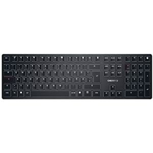 CHERRY KW X ULP - Tastatur - hintergrundbeleuchtet - kabellos - 2.4 GHz, Bluetooth 5.2, kabelgebunden - QWERTZ