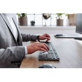 CHERRY KW X ULP toetsenbord Universeel USB + RF Wireless + Bluetooth AZERTY Frans Zwart