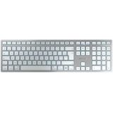 CHERRY - KW 9100 - Draadloos Toetsenbord - Zilverwit - Franse Lay-out (AZERTY), Oplaadbaar, Bluetooth, 24 GHz