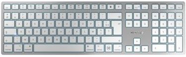 CHERRY - KW 9100 - Draadloos Toetsenbord - Zilverwit - Franse Lay-out (AZERTY), Oplaadbaar, Bluetooth, 24 GHz