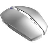 CHERRY Gentix BT Draadloze bluetooth-muis, multiapparaatfunctie voor maximaal 3 eindapparaten, omschakelbare resolutie (1000/2000 dpi), 7 toetsen, werkt op batterijen, Frosted Silver