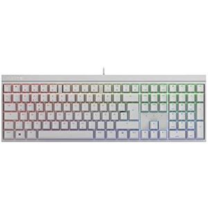 CHERRY MX 2.0S gaming toetsenbord met RGB-verlichting, Duitse lay-out (QWERTZ), MX RED schakelaars, wit