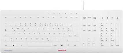 CHERRY - STREAM PROTECT - Toetsenbord - Wit-Grijs - Bedraad - Siliconen Bescherming
