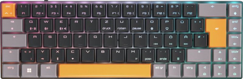 CHERRY MX LP Compact Wireless toetsenbord Gamen RF draadloos + Bluetooth QWERTZ Duits Zwart