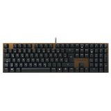 CHERRY KC 200 MX Duits mechanisch desktoptoetsenbord (QWERTZ), elegant design met geanodiseerde metalen plaat, bekabeld, MX2A Silent Red-schakelaars, zwart/brons