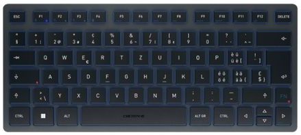 CHERRY KW 7100 MINI BT toetsenbord Bluetooth QWERTZ Zwitsers Blauw