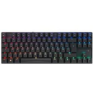 CHERRY MX 8.2 TKL Wireless, draadloos mechanisch gaming-toetsenbord zonder numeriek toetsenblok, Duitse indeling (QWERTZ), RGB-verlichting, inclusief metalen koffer, MX RED-schakelaars, zwart