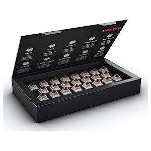 Cherry MX RGB Brown Switch KIT, doos met 23 mechanische toetsenbordschakelaars, voor doe-het-zelf, hot swap of gaming-toetsenbord, touch-schakelaar zonder klik, gericht en merkbaar
