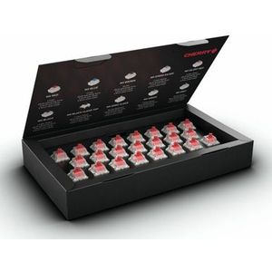 CHERRY MX RGB RED SWITCH KIT, Doos met 23 Mechanische Toetsenbordschakelaars, voor DIY, Hot Swap of Gaming Keyboard, Lineaire Schakelaar zonder Klik, Soepel en Direct