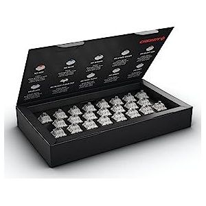 CHERRY MX RGB Speed Silver Switch KIT, doos met 23 mechanische toetsenbordschakelaars, voor doe-het-zelf, hot swap of gaming-toetsenbord, lineaire schakelaar zonder klik, snel en direct