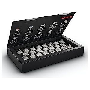 CHERRY MX RGB Speed Silver Switch Kit, 23 mechanische toetsenbordschakelaars, voor doe-het-zelf, hotswap of gaming-toetsenbord, lineaire schakelaar zonder klik, snel en direct