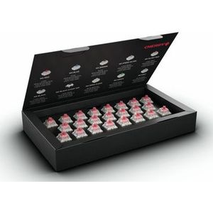 CHERRY MX RGB SILENT RED SWITCH KIT, Doos met 23 Mechanische Toetsenbordschakelaars, voor DIY, Hot Swap of Gaming Keyboard, Lineaire schakelaar zonder Klik, Soepel en stil