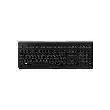 CHERRY KW 3000, draadloos toetsenbord met cijferblok, Spaanse lay-out (QWERTY), 2,4 GHz radio-aansluiting, stille toetsen, plat ontwerp, werkt op batterijen, zwart