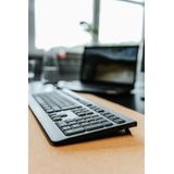 CHERRY KW 3000 toetsenbord Universeel RF Draadloos QWERTY Spaans Zwart