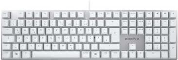 CHERRY KC 200 MX toetsenbord Universeel USB QWERTZ Duits Zilver, Wit