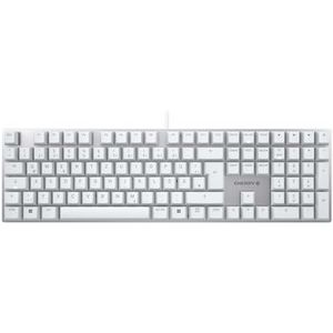 CHERRY KC 200 MX toetsenbord Universeel USB QWERTZ Duits Zilver, Wit