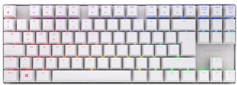 CHERRY MX 8.2 TKL Wireless RGB toetsenbord Gamen USB + RF Wireless + Bluetooth QWERTZ Duits Wit