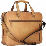 Jost Randers Aktetas Leder 39 cm Laptopcompartiment cognac