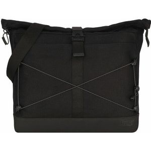 JOST Schoudertas Laptoptas met laptopvak Ystad Messenger Courier Bag Black Zwart