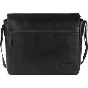 Jost Aarhus Boodschapper Leer 38 cm Laptop compartiment  zwart