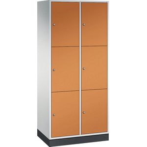 INTRO stalen lockerkast, vakhoogte 580 mm, b x d = 820 x 500 mm, 6 vakken C+P