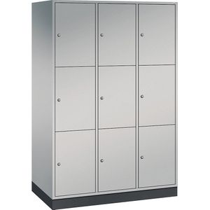 INTRO stalen lockerkast, vakhoogte 580 mm, b x d = 1220 x 600 mm, 9 vakken C+P