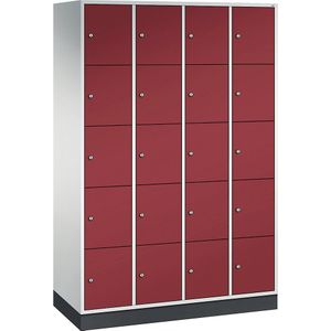 INTRO stalen lockerkast, vakhoogte 345 mm, b x d = 1220 x 500 mm, 20 vakken C+P