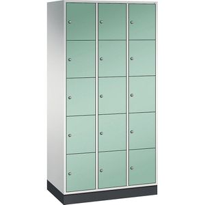 INTRO stalen lockerkast, vakhoogte 345 mm, b x d = 920 x 500 mm, 15 vakken C+P