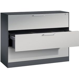 Hangmappenkast ASISTO, breedte 1200 mm, met 3 lades C+P