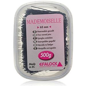 Efalock Mademoiselle haarspelden Zwart, 65 mm