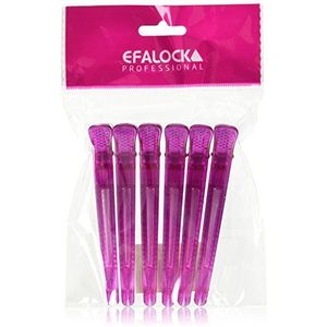 Efalock Professional Techno Clip, roze, per stuk verpakt, (1x 6 stuks)