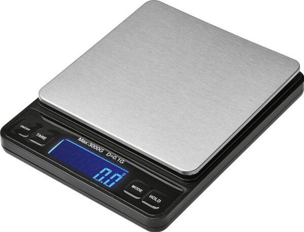 Efalock - Micro Scale - Digitale Weegschaal - Zwart - Roestvrij Staal