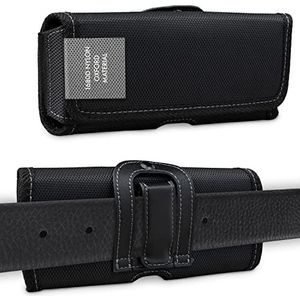 XiRRiX Mobiele telefoon heuptas - 5XL-3 riem tas compatibel met Motorola e22/e22i/e32/e32s/G22/G31/G41/G42/G52 5G/G72/G82 5G/G200 5G - riem smartphone mobiele telefoonhoes zwart