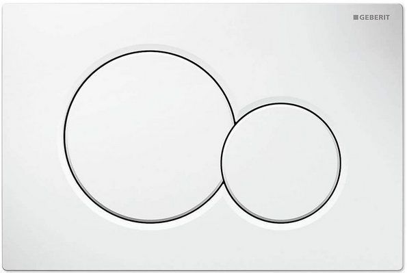 Geberit actuator plate sigma01 for dual flush: white alpine