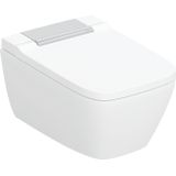 Douchewc geberit aquaclean | glans wit | designafdekking chroom