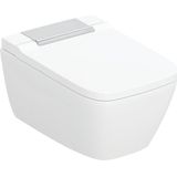 Douchewc geberit aquaclean | glans wit | designafdekking chroom