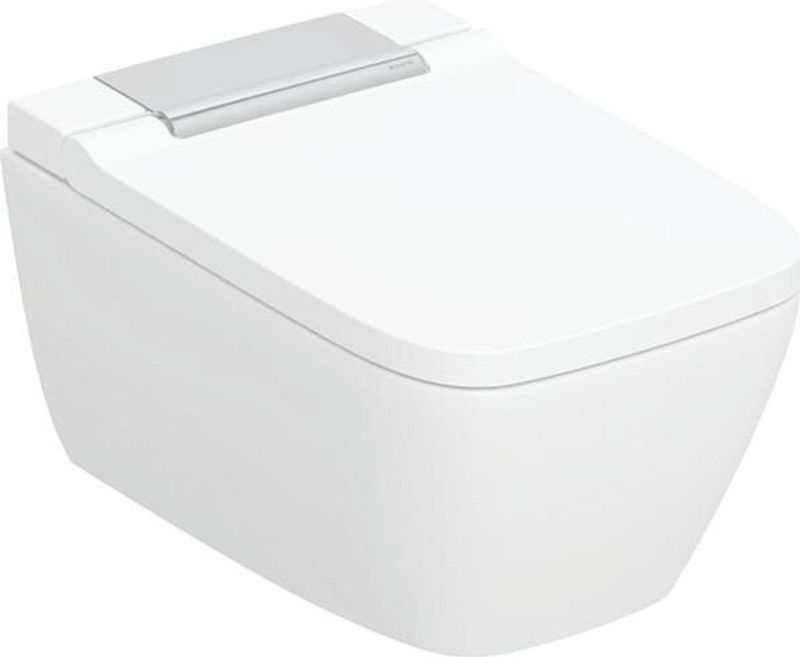 Douchewc geberit aquaclean | glans wit | designafdekking chroom