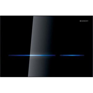 Geberit - Sigma80 - Elektronische Bedieningsplaat - Zwart Glas - Netvoeding