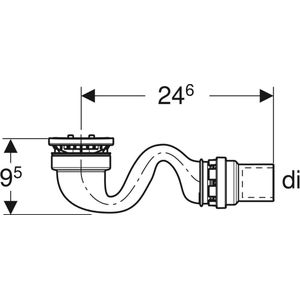 Geberit - Sestra - Sifon - Douchebak - Waterslot 50mm - PVC
