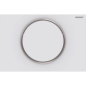 Geberit Sigma10 bedieningplaat met frontbediening voor toilet 24.6x16.4cm wit mat 115758JT5