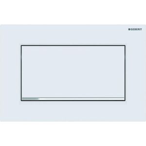 Geberit Sigma30 bedieningplaat met frontbediening voor toilet 24.6x16.4cm wit mat 115893JT1