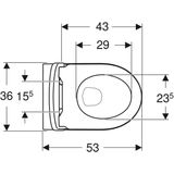 Wandcloset geberit icon | rimless | mat wit